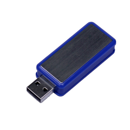 USB 2.0- флешка промо на 32 Гб прямоугольной формы, выдвижной механизм