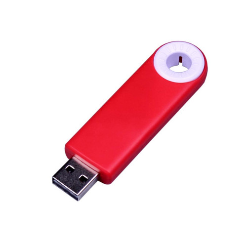 USB 2.0- флешка промо на 32 Гб прямоугольной формы, выдвижной механизм