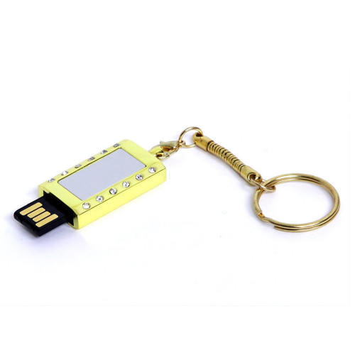 USB 2.0- флешка на 8 Гб «Кулон» с кристаллами и мини чипом