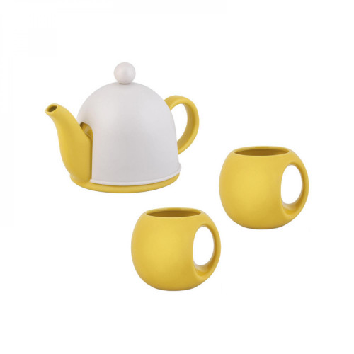 Набор чайный "СлуЧАЙный восторг", цвет белый с желтым