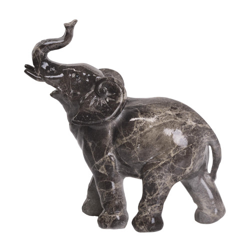 Скульптура "Слон", цвет черный с серым