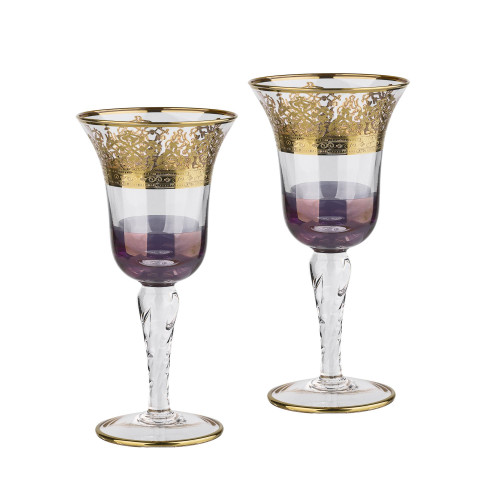 Набор для вина "Корсика", 2 бокала, цвет фиолетовый
