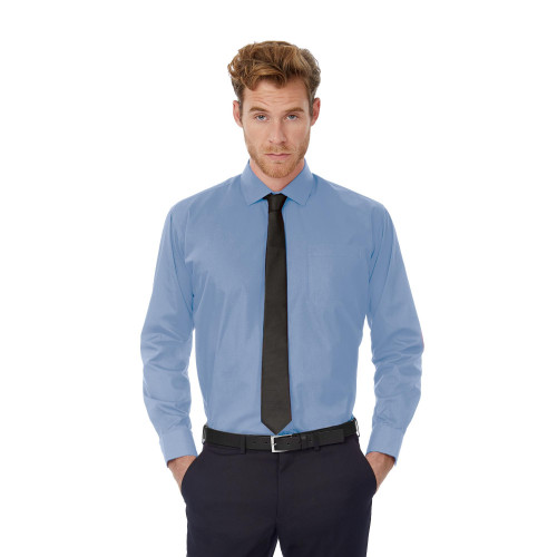 Рубашка мужская с длинным рукавом Smart LSL/men, цвет корпоративный голубой