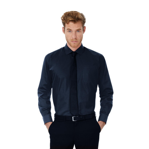 Рубашка мужская с длинным рукавом Smart LSL/men, цвет темно-синий