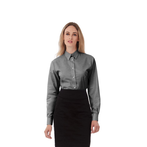 Рубашка женская с длинным рукавом Oxford LSL/women, цвет серый