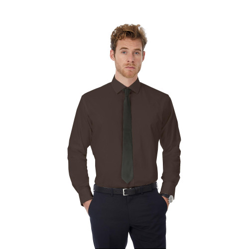 Рубашка мужская с длинным рукавом Black Tie LSL/men, цвет кофейный