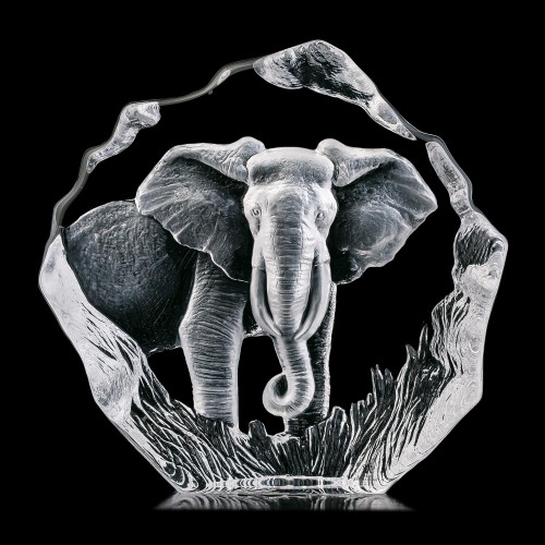 Скульптура "Слон", цвет прозрачный