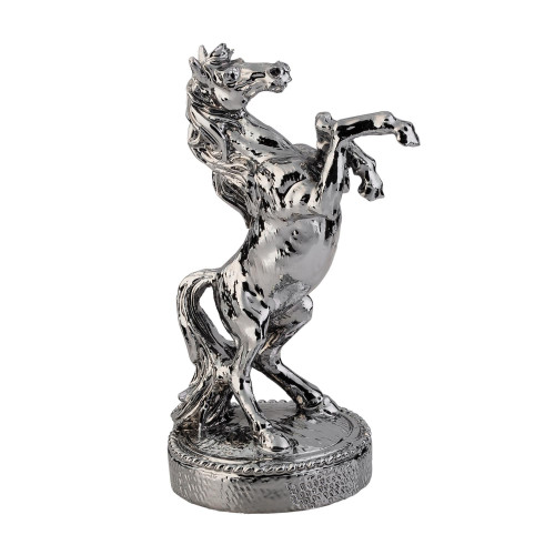 Статуэтка "Конь в серебре", цвет серебристый