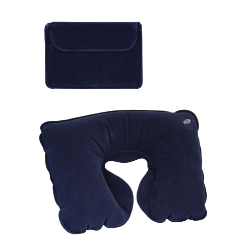 Подушка "Путешественник" надувная в чехле, цвет синий