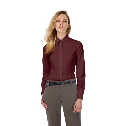 Рубашка женская с длинным рукавом Black Tie LSL/women, цвет бордовый