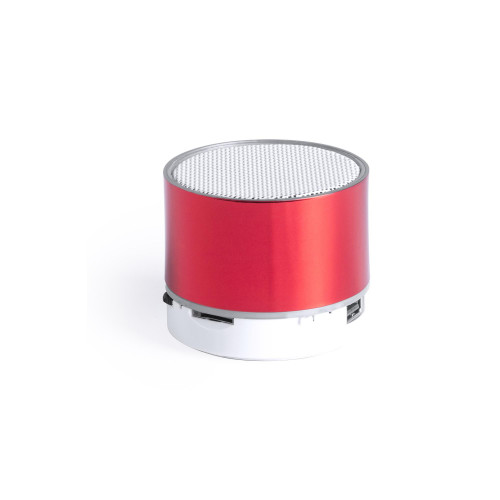 Bluetooth колонка "Party" с подсветкой логотипа, цвет красный