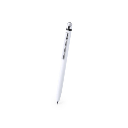 Ручка со стилусом из антибактерильного пластика, цвет белый