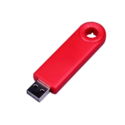 USB 2.0- флешка промо на 32 Гб прямоугольной формы, выдвижной механизм