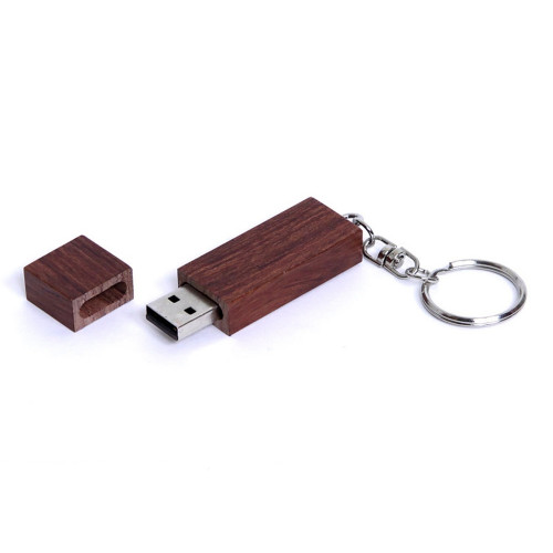 USB 2.0- флешка на 16 Гб прямоугольная форма, колпачок с магнитом