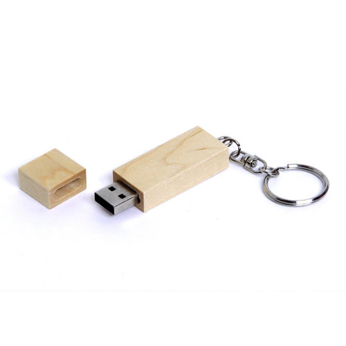 USB 2.0- флешка на 16 Гб прямоугольная форма, колпачок с магнитом