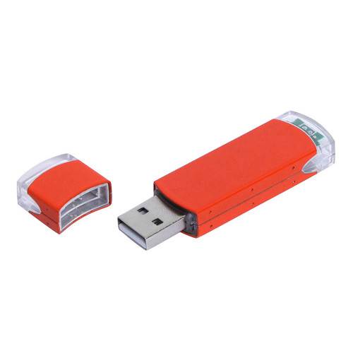 USB 2.0- флешка промо на 4 Гб прямоугольной классической формы