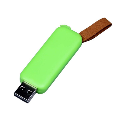 USB 2.0- флешка промо на 16 Гб прямоугольной формы, выдвижной механизм