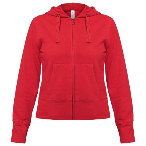 Толстовка женская Hooded Full Zip красная